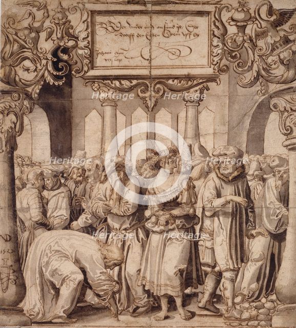 The Woman taken in Adultery, early 16th century. Artist: Nicolas Manuel Deutsch.