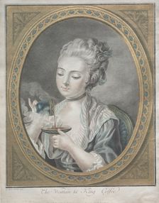 The Woman taking Coffee, 1774. Creator: Louis-Marin Bonnet (French, 1736-1793)