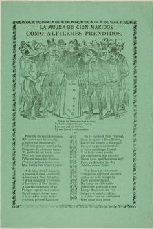 The Woman with 100 Husbands, 1901. Creator: José Guadalupe Posada