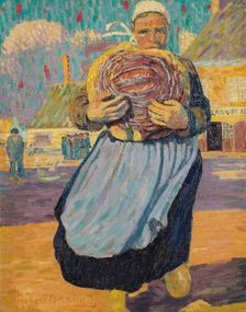The woman with the bread (La femme au pain) , 1906. Creator: Delaunay, Robert (1885-1941)