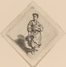 The Woman with the Jug, Standing. Creator: Cornelis Bega