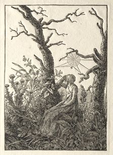The Woman with the Spider Web between Bare Trees, 1803. Creator: Caspar David Friedrich (German, 1774-1840)