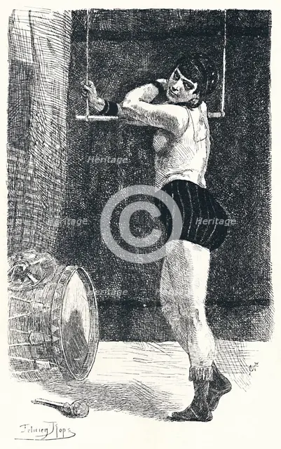 'The Woman with the Trapeze', c1875, (1896). Artist: Felicien Joseph Victor Rops.