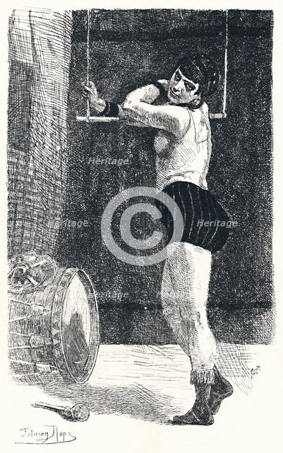 'The Woman with the Trapeze', c1875, (1896). Artist: Felicien Joseph Victor Rops.