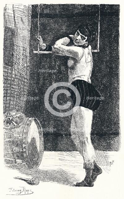 'The Woman with the Trapeze', c1875, (1896). Artist: Felicien Joseph Victor Rops.