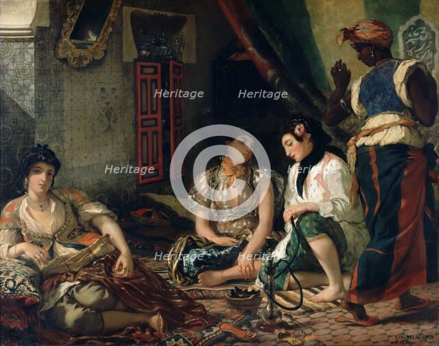 The Women Of Algiers In Their Apartment. Artist: Delacroix, Eugène (1798-1863)