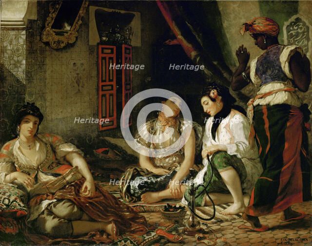 The Women Of Algiers In Their Apartment. Artist: Delacroix, Eugène (1798-1863)