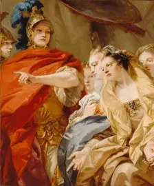 The Women of Darius Invoking the Clemency of Alexander, between 1750 and 1753. Creator: Giovanni Domenico Tiepolo