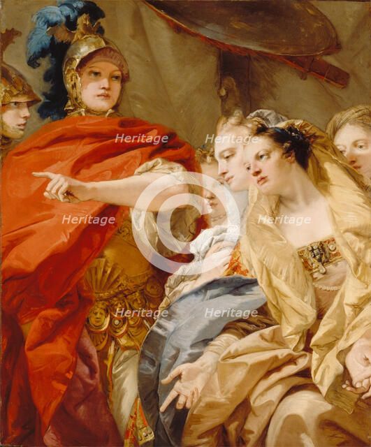 The Women of Darius Invoking the Clemency of Alexander, between 1750 and 1753. Creator: Giovanni Domenico Tiepolo.