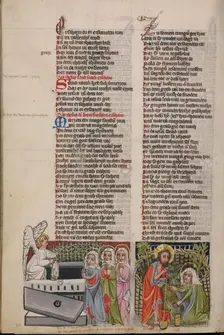 The Women at the Tomb: Noli me tangere; Weltchronik, about 1400-1410. Creator: Unknown