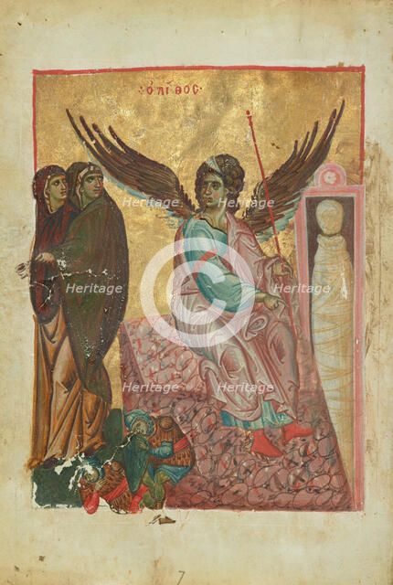 The Women at the Tomb; Gospel Book, late 13th century. Creator: Unknown.