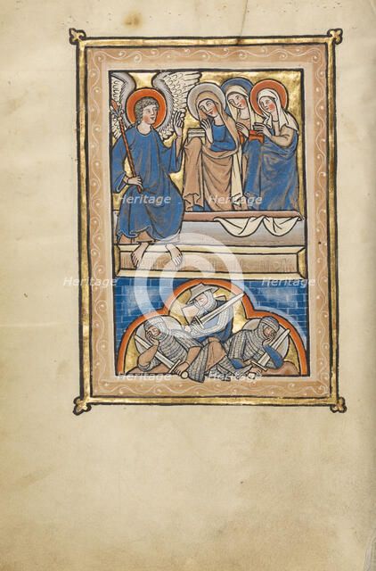 The Women at the Tomb; Psalter, mid-1200s. Creator: Unknown.