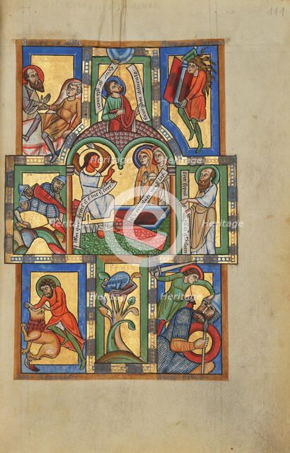 The Women at the Tomb; Stammheim Missal, probably 1170s. Creator: Unknown.