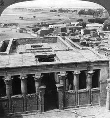 The wonderfully preserved temple at Edfu, Egypt 1905.Artist: Underwood & Underwood