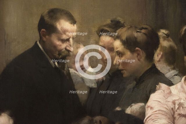 The work of a drop of milk at the Belleville Dispensary (triptych), 1903. Creator: Henry Jules Jean Geoffroy.