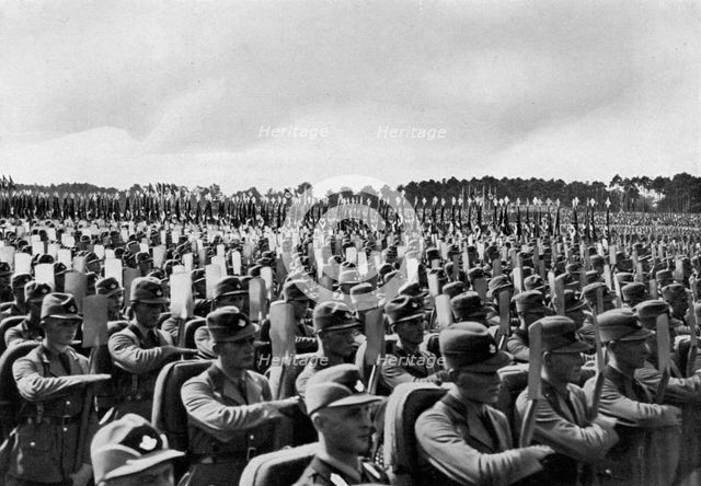 'The work soldiers', Nuremberg Rally, Germany, 1935. Artist: Unknown