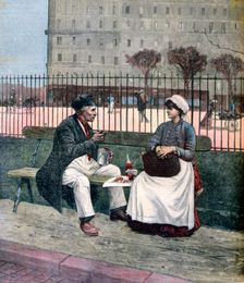 The Worker's Lunch 1891. Artist: Henri Meyer