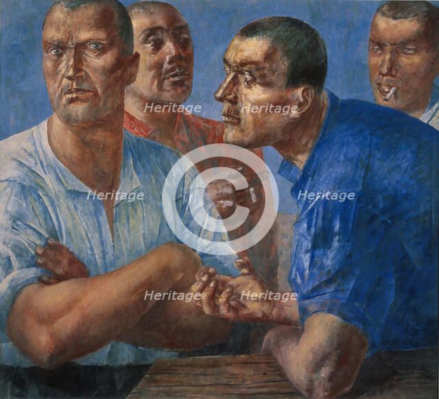 The Workers. Artist: Petrov-Vodkin, Kuzma Sergeyevich (1878-1939)