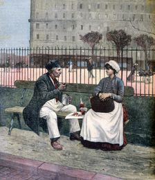 The Worker's Lunch 1891. Artist: Henri Meyer
