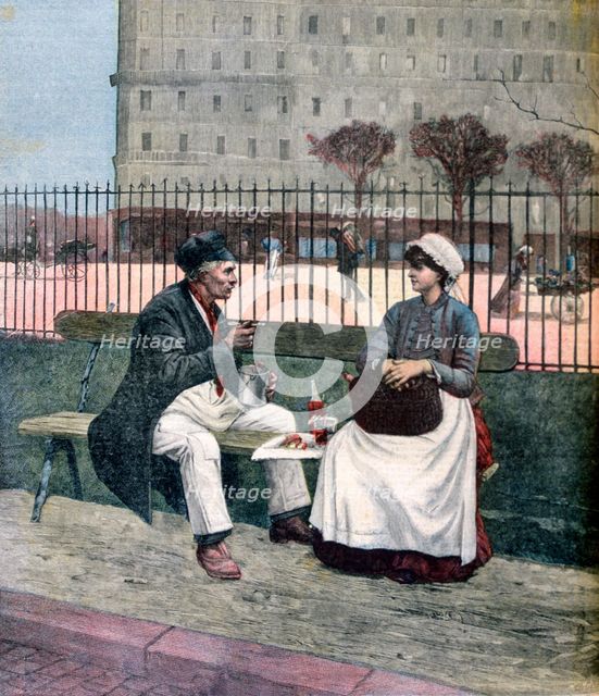 'The Worker's Lunch', 1891. Artist: Henri Meyer
