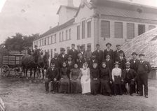 The workforce of the Kronlein brewery, Landskrona, Sweden, c1900