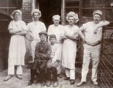 The workforce of Borg's bakery, Landskrona, Sweden, c1920. Creator: Unknown
