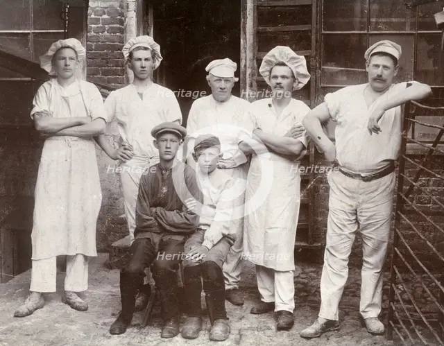 The workforce of Borg's bakery, Landskrona, Sweden, c1920. Creator: Unknown.