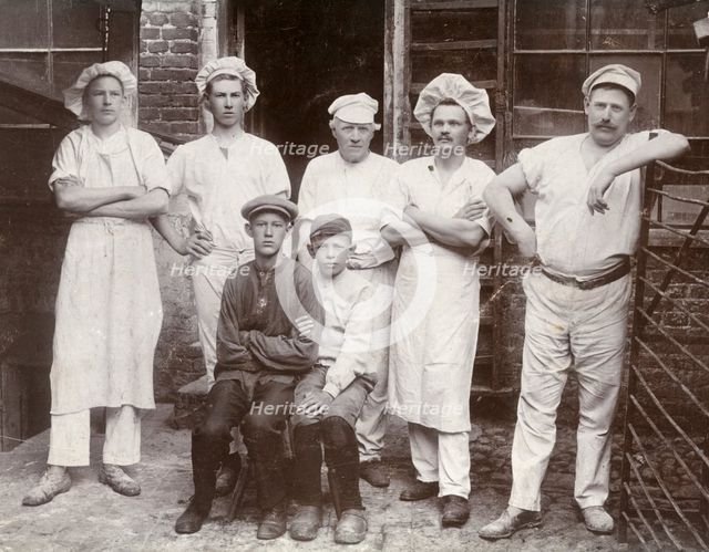 The workforce of Borg's bakery, Landskrona, Sweden, c1920. Creator: Unknown.