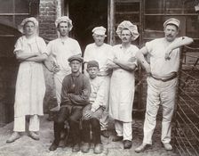 The workforce of Borg's bakery, Landskrona, Sweden, c1920