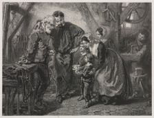 The Working-man's Birthday. Creator: Paul Gavarni (French, 1804-1866)