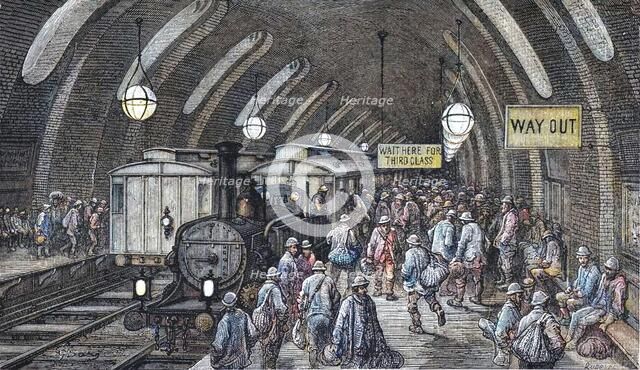 'The Workmen's Train', 1872.  Creator: Gustave Doré.