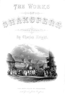 The Works of Shakspere - The Birth-Place of Shakspere (with Garic's Jubilee Procession) c1870