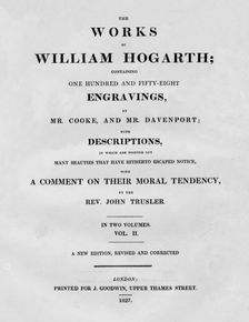 The Works of William Hogarth, Vol II 1827. Creator: Unknown