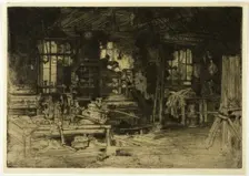 The Workshop, 1905. Creator: David Young Cameron