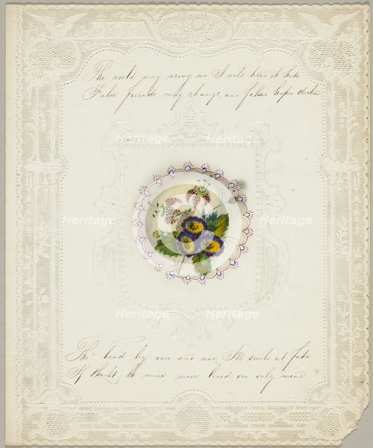 The World May Wrong Me (valentine), 1840/50. Creator: Unknown.