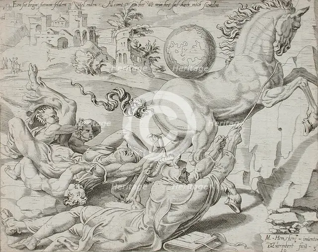 The World Carrying Away Knowledge and Love, 1550. Creator: Dirck Volkertsen Coornhert.