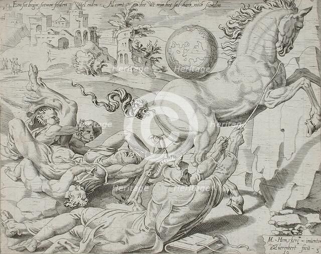 The World Carrying Away Knowledge and Love, 1550. Creator: Dirck Volkertsen Coornhert.