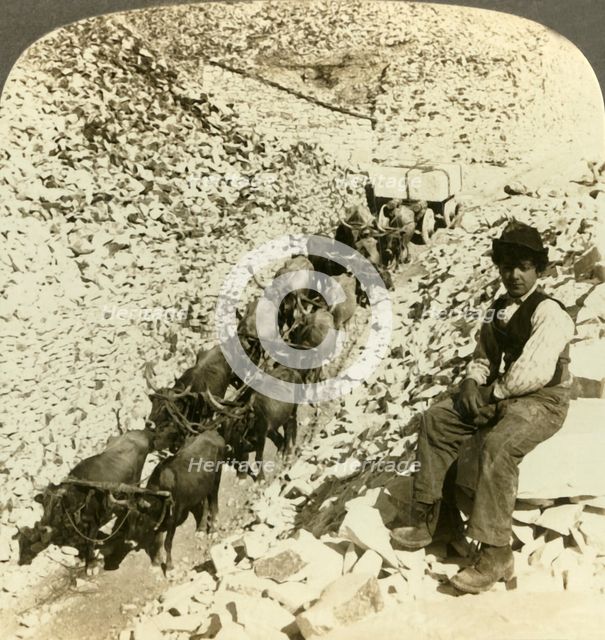 'The world-famed marble quarries at Carrara, Italy', c1909. Creator: Unknown.