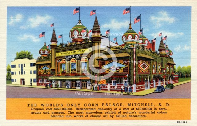 'The World's Only Corn Palace, Mitchell, South Dakota', USA, 1940. Artist: Unknown