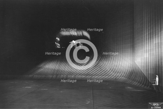 The world's largest wind tunnel, Ames Aeronautical Laboratory, Moffett Field, California, USA, 1947. Creator: Unknown.