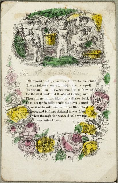 The World That Is (valentine), c.1830. Creator: Unknown.