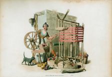 The Worsted Winder 1805. Creator: William Henry Pyne