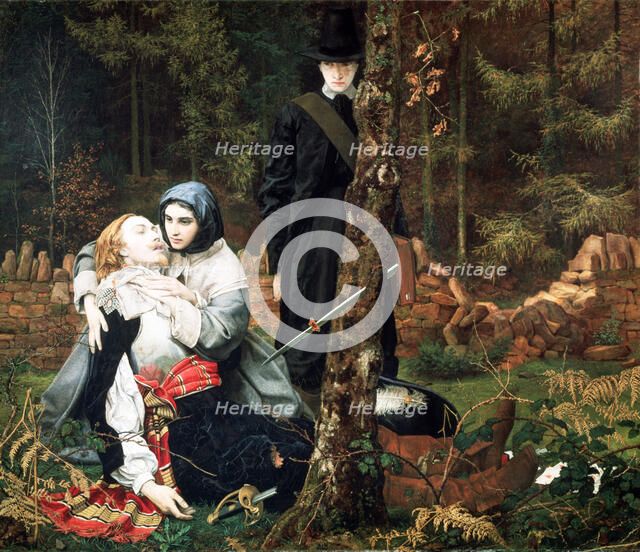 'The Wounded Cavalier', 1855. Artist: William Shakespeare Burton