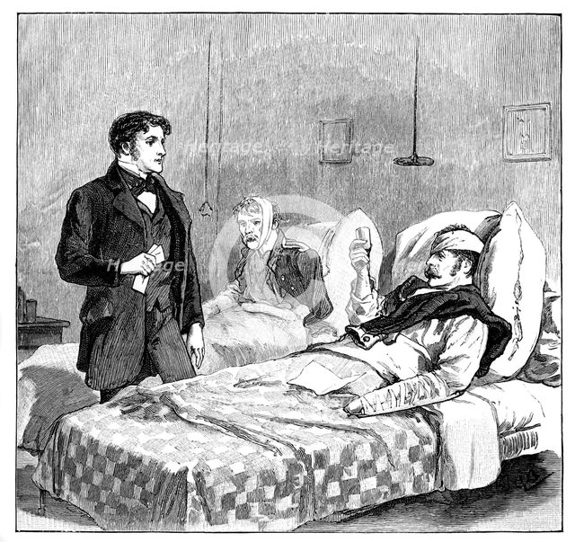 The wounded soldier's toast to the Queen, c1850s, (1888). Artist: Unknown