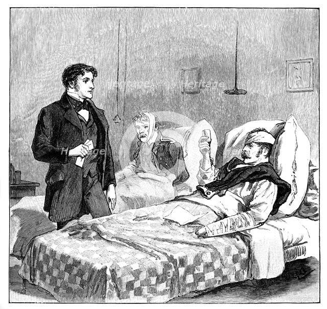 The wounded soldier's toast to the Queen, c1850s, (1888). Artist: Unknown