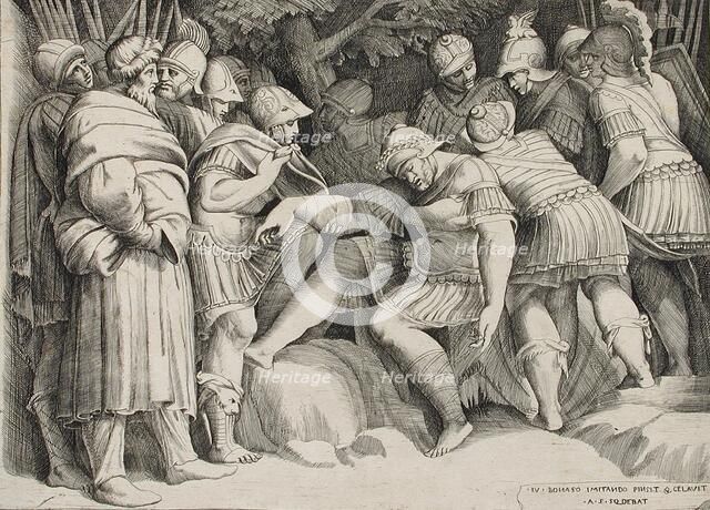 The Wounded Scipio, c1546. Creator: Giulio Bonasone.
