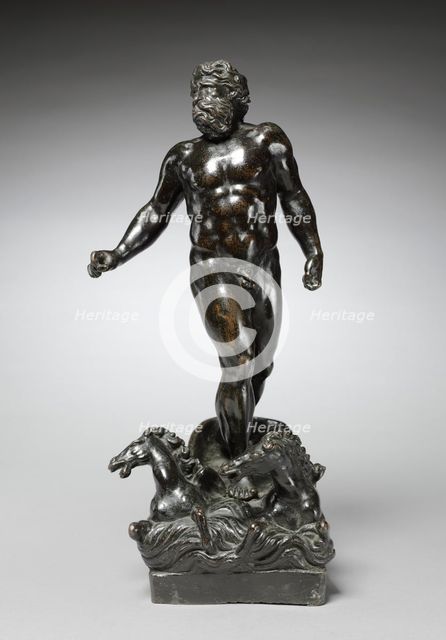 The Wrath of Neptune, late 1500s to early 1600s. Creator: Tiziano Minio (Italian, 1511/12-1552), cast after a model by.