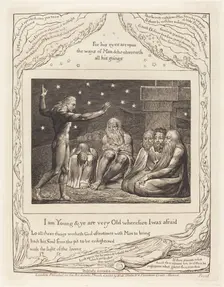 The Wrath of Elihu, 1825. Creator: William Blake