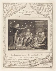 The Wrath of Elihu, 1825. Creator: William Blake