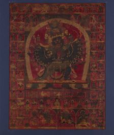The Wrathful Bon Deity Walse Ngampa, One of the Five Fortress Meditational Deities, early 15th cent. Creator: Unknown